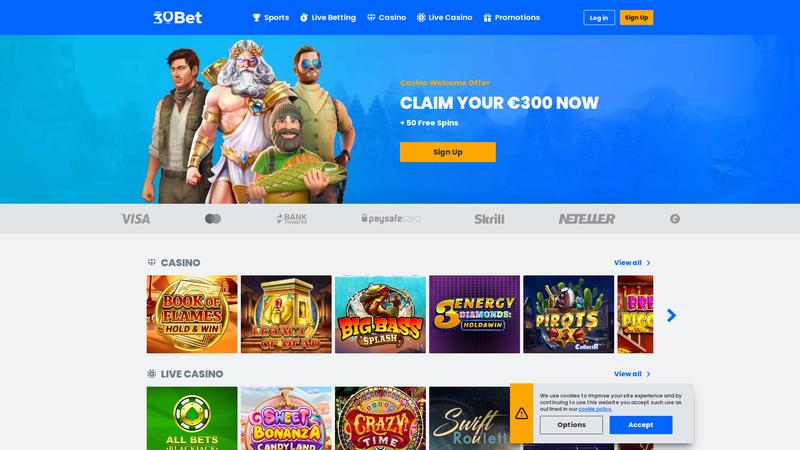 30bet Casino showing slots tournaments and leaderboard prizes